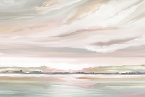 Paisagem serena em tons pastel