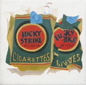 Embalagens Lucky Strike verdes (acrílico) de Jennifer Abbott