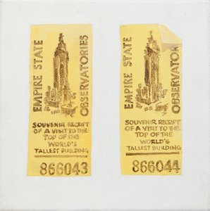 Bilhete antigo do Empire State Building (acrílico) de Jennifer Abbott
