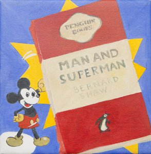 Livro do pinguim com o Rato Micky (acrílico)
