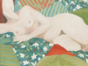 Nu reclinado (acrílico) de Jennifer Abbott
