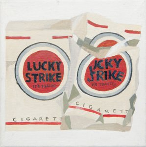 Maços de cigarros Lucky Strike brancos (acrílico) de Jennifer Abbott
