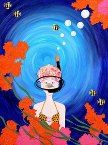Mergulho Diva, 2008 (acrílico sobre papel)