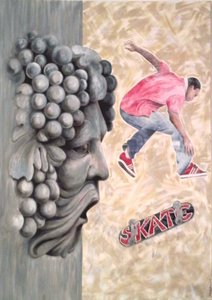 Skate, 2009 (acrílico e pastel sobre tela)