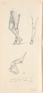 Estudos de perna e braço para o retrato de Frederik VI de Jens Juel