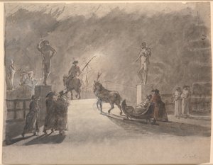 Um passeio de trenó em Fakkelskin sobre a ponte de Holmen de Jens Juel