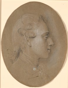 Frederik VI como jovem príncipe herdeiro. De perfil à direita de Jens Juel