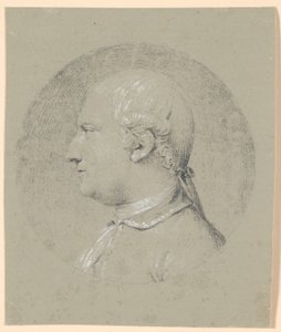 Retrato masculino, inscrito em círculo, perfil à esquerda de Jens Juel