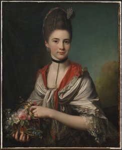 Retrato de Anna Elisabeth Battier, née Storp de Jens Juel