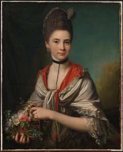 Retrato de Anna Elisabeth Battier, née Storp de Jens Juel