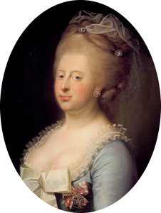 Retrato de Caroline Matilda da Grã-Bretanha 1751-1775, rainha da Dinamarca, 1771.