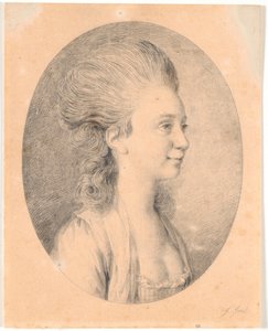 Retrato de Susanne Elisabeth Holm, chamada Julie, a primeira noiva de Juel de Jens Juel
