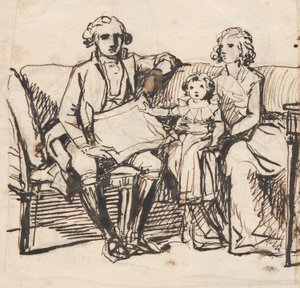 Estudos para «Peder Anker, a sua esposa Anna Elisabeth, nascida Cold, e a sua filha Karen»