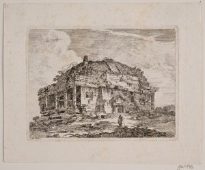 Um edifício antigo do templo de Jens Petersen Lund