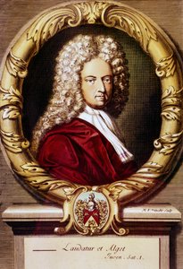 Retrato de Daniel Defoe (cor litho) de Jeremiah (after) Taverner