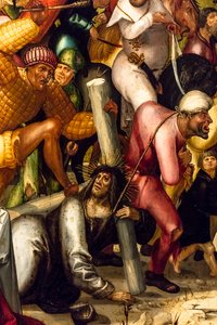 Carregamento da Cruz, c. 1515 (têmpera e óleo sobre madeira de coníferas)