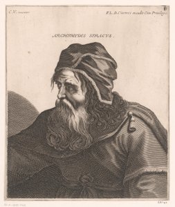 Retrato de Arquimedes
Archimedes Siracus (título sobre o objecto)
Bustos de filósofos e reis (título da série)