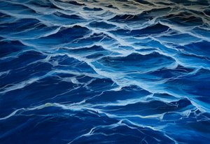 Mar azul, 2020 (têmpera sobre papel) de Jerome Glomaud
