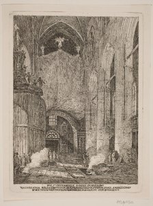 O interior de S. Igreja Catharina em Hamburgo