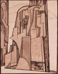Paisagem, c.1914 (caneta e tinta) de Jessica Desmott