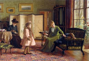 Quando nos encontramos pela primeira vez por Hayllar, Jessica (1858-1940). Óleo sobre tela, tamanho: 45,7x66