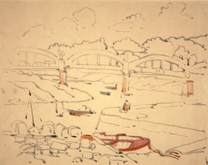 Ilustração para "O Livro das Pontes", c.1911 (aguarela e tinta sobre papel) de Jessie Marion King