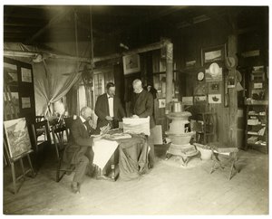 Da esquerda para a direita: Cullen Yates - obscurecido - Walter Dean, c.1905-11 (foto gelatina prateada) de Jessie Tarbox Beals