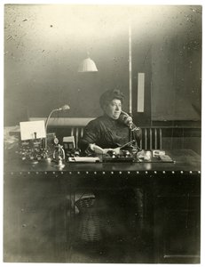 Chas Netcher de Chicago, dona de uma das maiores lojas The Boston Store de lá Ela agora está casada de novo, encontra o seu nome Mollie Alpiner Netcher Newbury, c.1905-18 (foto em prata gelatina) de Jessie Tarbox Beals