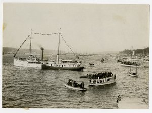 Desfile Naval, 25 de Setembro Vista geral para o Túmulo de Grant de Jessie Tarbox Beals
