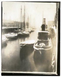 Old T Wharf, Boston, c.1902-10 (foto em prata gelatina) de Jessie Tarbox Beals