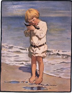 A descoberta de Billy boys foi uma gaivota, com uma asa ferida (lito colorido) de Jessie Willcox Smith