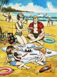 Um piquenique de Natal na praia de Jesus Blasco