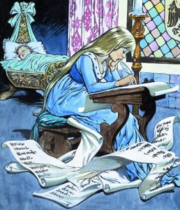 A filha do moleiro e o seu filho, da História de Rumpelstiltskin de Jesus Blasco