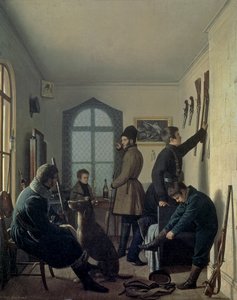 Preparativos para a caça, 1836 de Jevgraf Fiodorovitch Krendovsky
