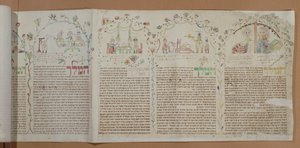 Livro de Ester, c.1793 (ink & wc on paper) de Jewish School