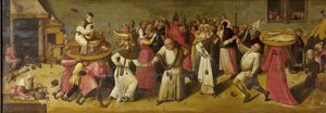 Batalha entre Carnaval e Quaresma de Jheronimus Bosch (manner of)