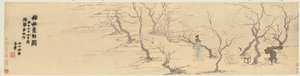Buscando inspiração entre as flores de ameixa, 1761 de Jin Nong