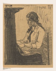 Laura Bacot tocando um piano de Jo Koster