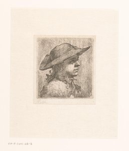 Retrato de um jovem com chapéu de Joachim Martin Falbe (attributed to)