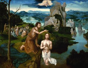 O batismo de cristo de Joachim Patinir