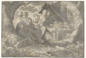 Ló e suas filhas de Joachim Wtewael or Utewael