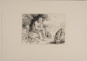 Adão entre os animais de Joakim Frederik Skovgaard