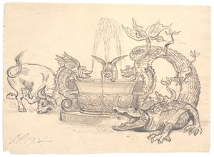 A batalha pela Fonte do Dragão de Joakim Frederik Skovgaard