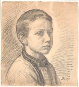 Retrato do pintor J.Th. Skovgaard quando menino de Joakim Frederik Skovgaard