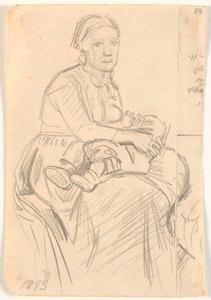 Mulher sentada com criança no colo de Joakim Frederik Skovgaard