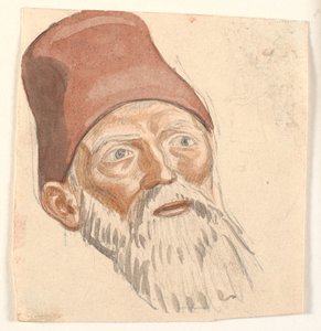 Estudo da cabeça do velho barbudo de Joakim Frederik Skovgaard