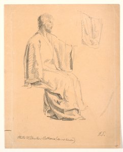 Estudo de Cristo sentado de Joakim Frederik Skovgaard