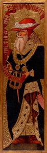 Abraham - Pintura por Joan Gasco (activo 1500-1529) - c. 1500 - Tempera em painel - 233,5x66,1 - Museu Nacional d