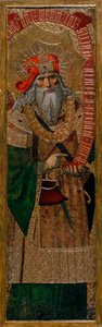 David - Pintura de Joan Gasco (ativo 1500-1529) - c. 1500 - Têmpera sobre painel - 210,8x60 - Museu Nacional de Arte da Catalunha, Barcelona de Joan Gascó