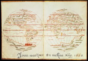 Mapa do mundo (caneta e tinta no papel)